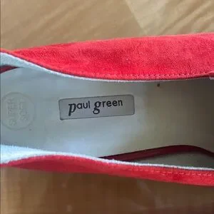 Paul Green | Shoes | Paul Green Red Velvet Loafers Slipons  display picture 3